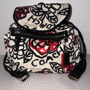 Coach floral bookbag